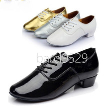 Mens Boys Latin Rhythm Lace Up