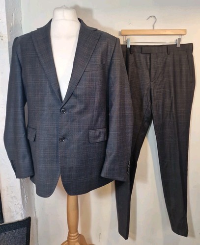 Moss bros grey - grey/brown, check