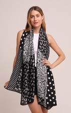 100% Silk Scarf -Polka Dots