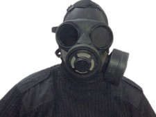 C3 Canadian Gas Mask (M) Custom Polycarbonate Black Smoke Lenses.