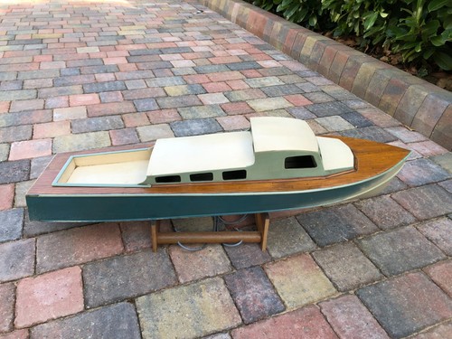 Vintage wooden model boat - wooden,
