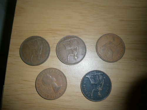 Various old one penny - 5,