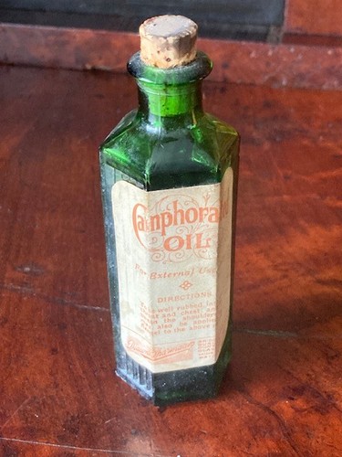 Antique camphora oil chemist - antique,