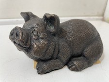 Cold Cast Bronze Pig Figurine