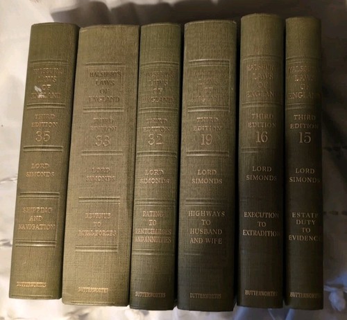 Six halsbury laws england - six, of