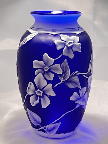 Okra glass one off periwinkle - glass,