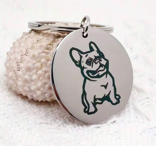 Silver french bulldog dog - silver,