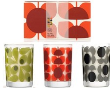 Orla Kiely Mini Candles Set Boxed 70 G X 3 Glass Fig, Earl Grey, Geranium - gift