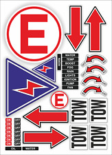 Racing/Rally MSA Scrutineer Safety Decal Stickers Sheet