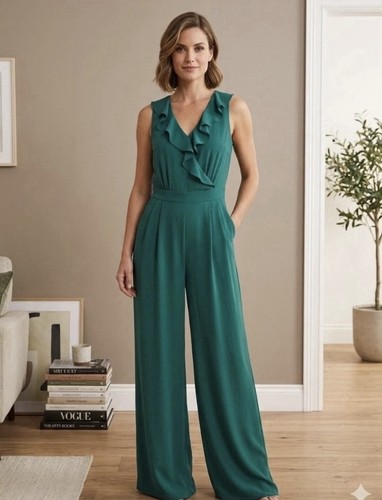 Boden emerald green ruffle - boden,