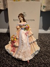 ROYAL DOULTON SUMMERS BELLE HN5107 HEIGHT 9." INCH LARGE FIGURINE PRETTY LADIES