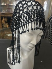 1920s Style Hand-Beaded Black
