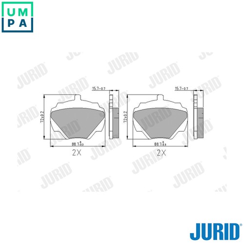 Brake pad set - pad,