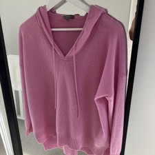 N Peal Find it baby pink cashmere hooded jumper - Size A