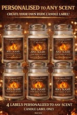 4 x Rankee Candle Labels only