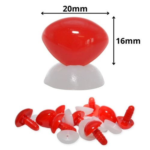 Bright red triangle - red, noses