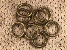 Brass Toleware Curtain Rings Job Lot of 8  Antique Vintage French Shabby Chic