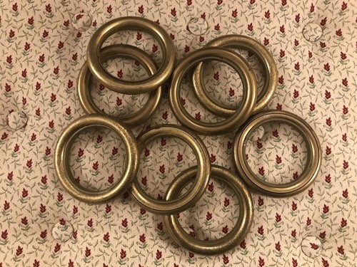 Brass toleware curtain rings - brass,