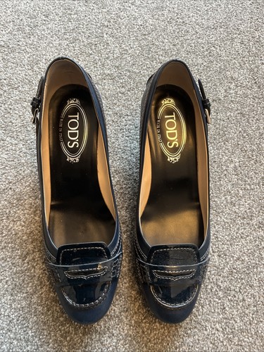 Ladies tods blue - tods,, heeled