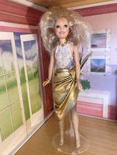 Vintage Jem  Flash Earrings Glitter & Gold In VGC- Jem & The Holograms 1986 