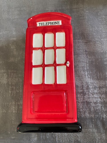 Red ceramic telephone - uk,