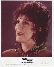 MAJEL BARRETT SIGNED 10 X 8 STAR TREK NEXT GENERATION SERIES LWAXANA TROI PHOTO