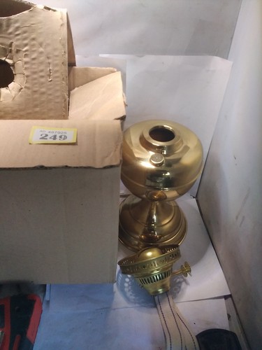 Duplex brass lamp - brass, unused