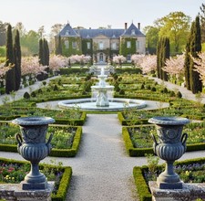 Pair huge 19th Century cast iron Campana Urns Lion handles- Delivery  Available 
