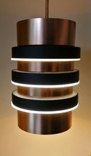 Mid Century GEC Copper Pendant Ceiling Light In Danish Style of Jo Hammerborg