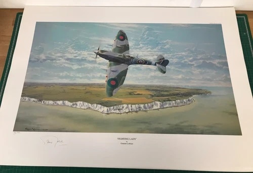 Raf spitfire print fighting - print,