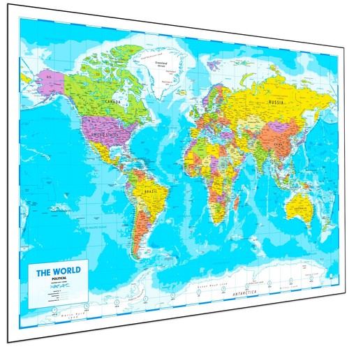 World map poster large - -,