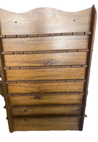 Vintage wooden spoon display - wooden,