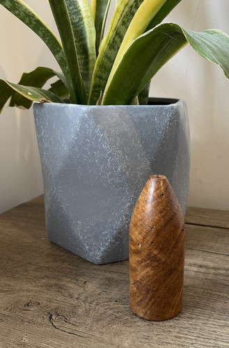 Hand turned wooden beech light - hand,