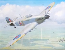 vintage RAF hurricane print in