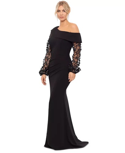 Xscape black floral - xscape, applique