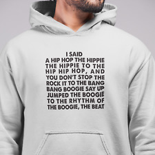 I Said A Hip Hop The Hippie Grey Hoodie Pullover - Rapper Lyrics Song Music Gang