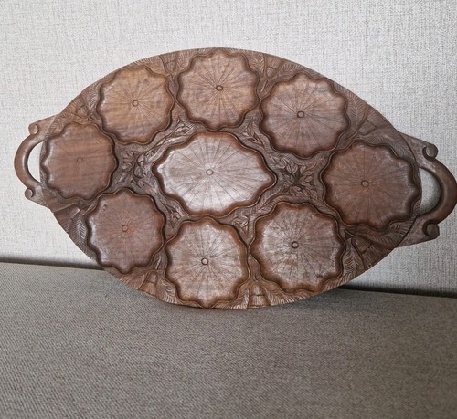 Vintage ornate carved wooden - vintage,