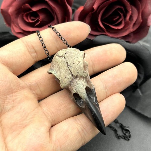 Skull necklace gothic - skull, resin