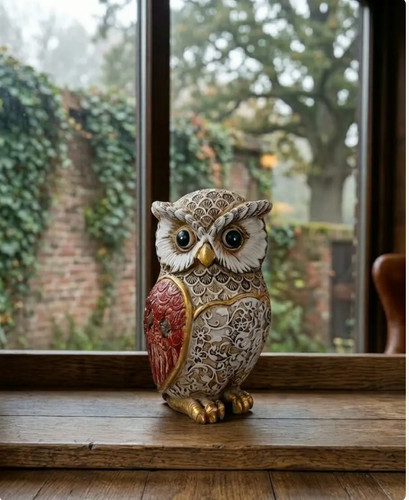 Hand carved wooden owl - hand‑carved,