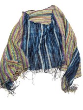 Missoni Crochet Knit Poncho Colourful One Size Womens Luxury Designer