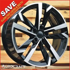 18" TITAN BP Style ALLOY WHEELS X4 - TYRES Fits : VW GOLF / CADDY