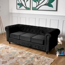 Chesterfield Sofa Suite Black