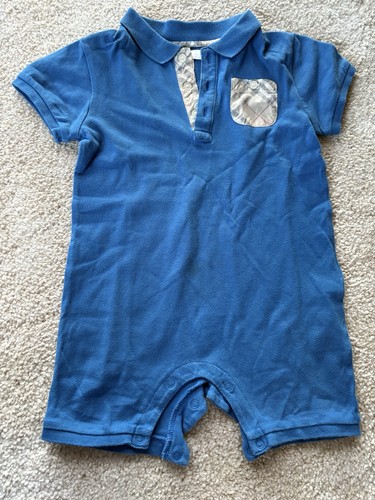 Burberry blue baby romper 9 - burberry,