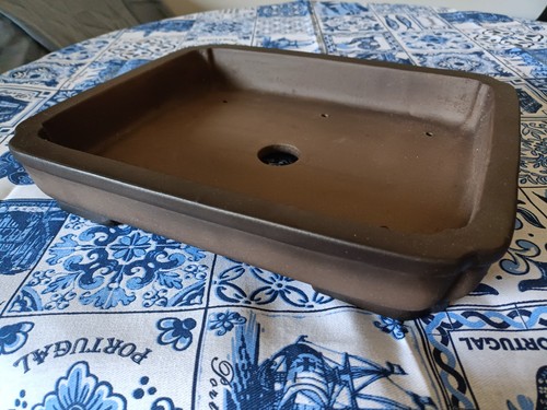 Bonsai ceramic pot rectangular