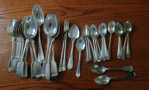 Silver plated cutlery job lot - plated,