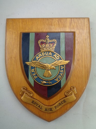 Vintage raf wall plaque shield - raf,