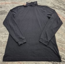 Nike Golf Dri-fit Roll Neck Black Long Sleeve T-Shirt Base Layer Size M