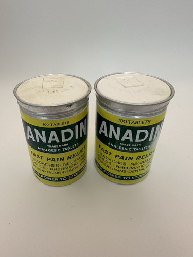 Vintage anadin tins - tins, large