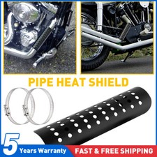 Aluminum Exhaust Muffler Pipe Heat Shield Cover Protector Chrome for Motorcycle