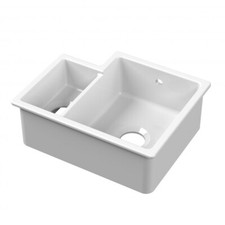 Nuie Undermount Fireclay  Kitchen Sink Bowl with Central Waste Right Hand 549mm